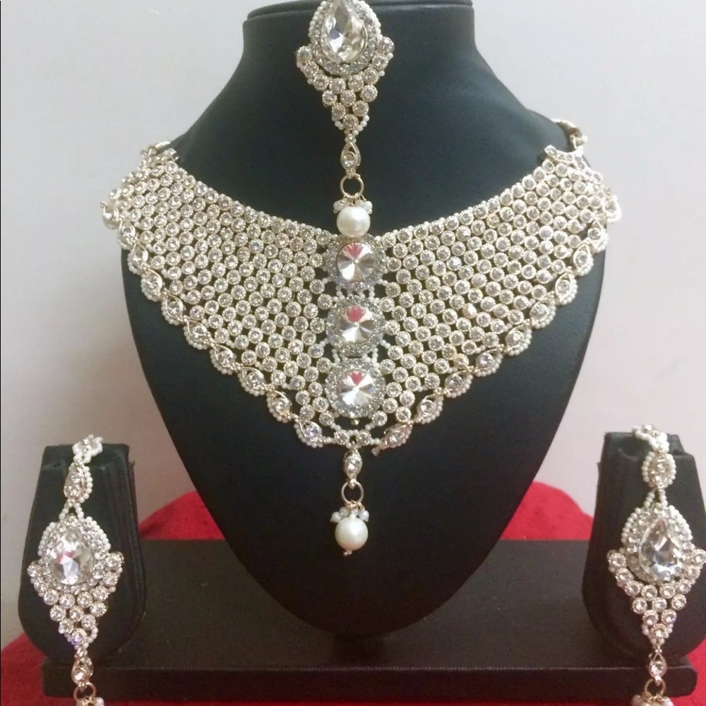 3 pc Indian necklace jewelry set
